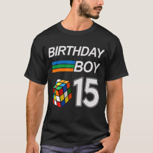 Competitive Speed Cubing 15 Years Old Birthday For T-Shirt