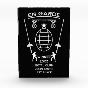 Competitive Sword Fencing Acrylic Award