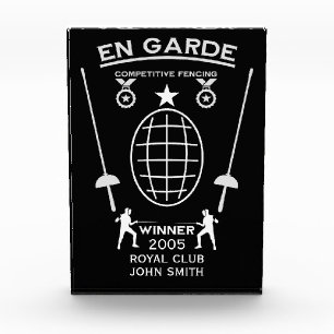 Competitive Sword Fencing Acrylic Award