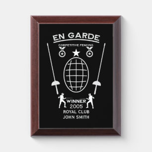 Competitive Sword Fencing Award Plaque