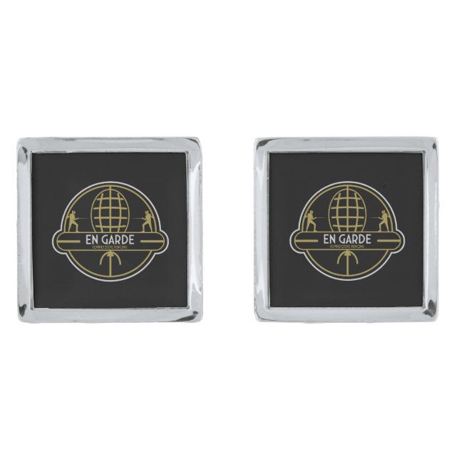 Competitive Sword Fencing Cufflinks (Front)