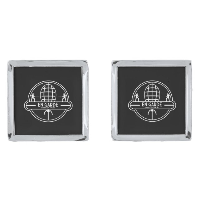 Competitive Sword Fencing Cufflinks (Front)