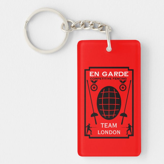 Competitive Sword Fencing Keychain (Front)