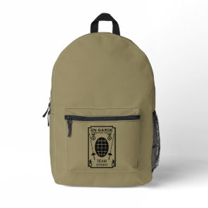 Competitive Sword Fencing Printed Backpack