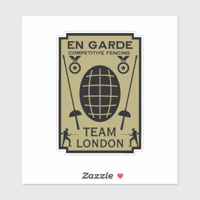 Competitive Sword Fencing Sticker (Sheet)