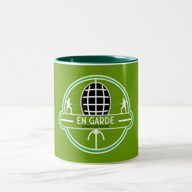Competitive Sword Fencing Two-Tone Coffee Mug (Center)