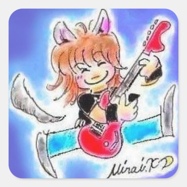 Complacent? What a guitar Square Sticker (Front)