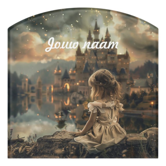 Complainant with Princess Elly - Fill Your Own Nam Door Sign (Contour Front)