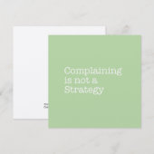 Complaining is Not a Strategy Note Card (Front/Back)