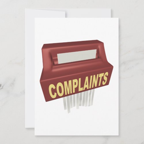 Complaint Box Invitation