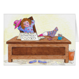 Complaint department is closed cards