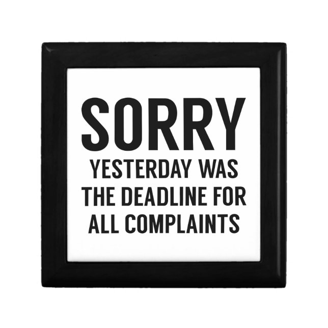 Complaints Deadline Gift Box (Front)