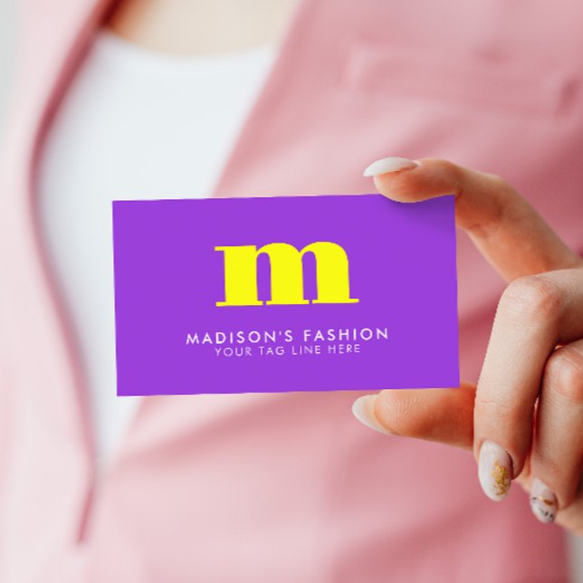 Complementary Colors | Fancy Initial Business Card (Creator Uploaded)