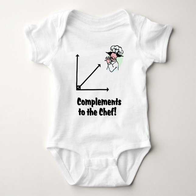 complements to chef baby bodysuit (Front)