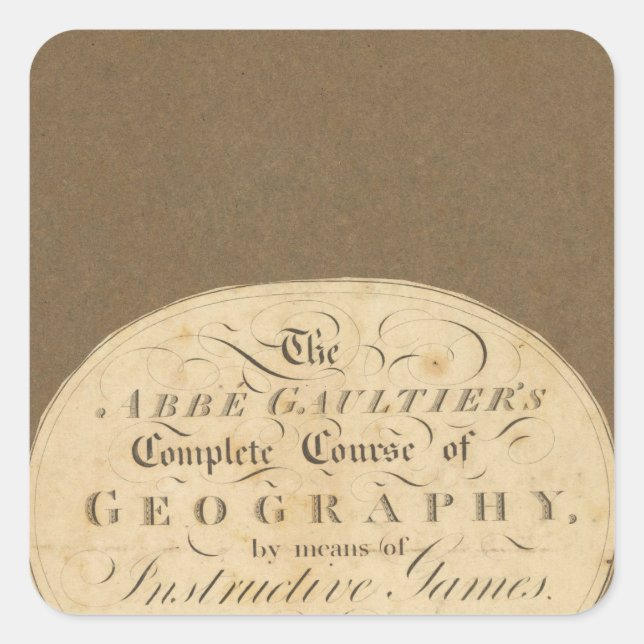 Complete course of geography square sticker (Front)