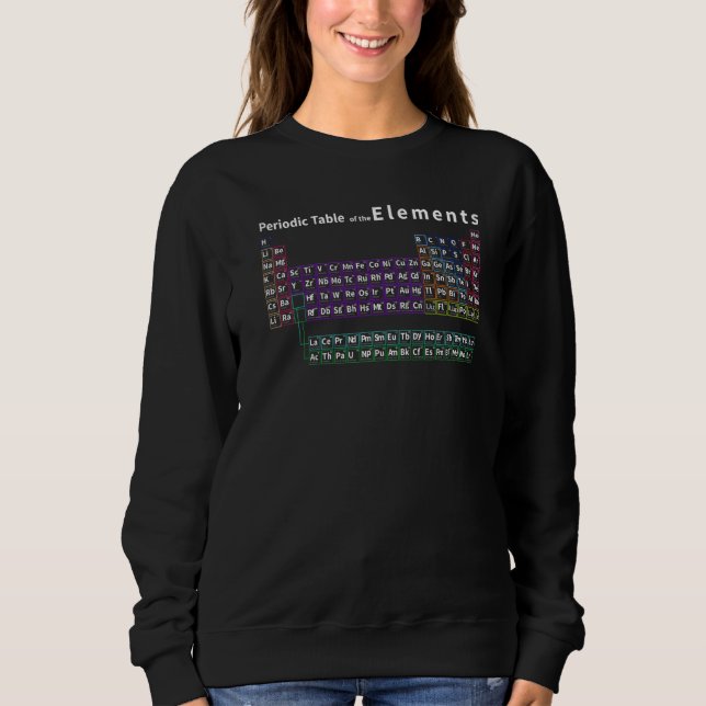 Complete Periodic Table Periodic Table Of Elements Sweatshirt (Front)