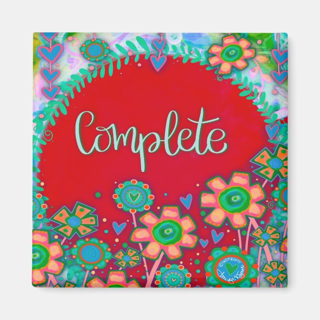 Complete Pretty Fun Floral Modern Inspirivity Magnet (Front)
