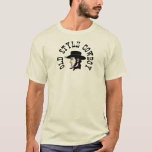 Complete with black hat: Vintage old style Cowboy T-Shirt