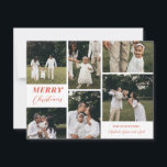 Completely Custom Christmas 6 Photo Collage Holiday Card<br><div class="desc">This stylish 6-Photo holiday card features a photo collage and dot pattern on the back. All text and colors are completely customizable.</div>