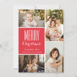 Completely Custom Holiday Photo Collage<br><div class="desc">This 4-Photo Holiday card features a photo collage and pattern polka-dot back design. All text is completely customizable.</div>