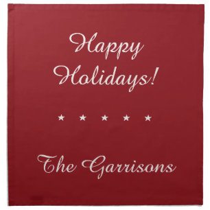 Completely customizable Holidays cloth napkins
