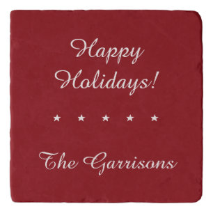 Completely customizable Holidays stone trivets