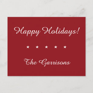 Completely customizable Holidays table cards