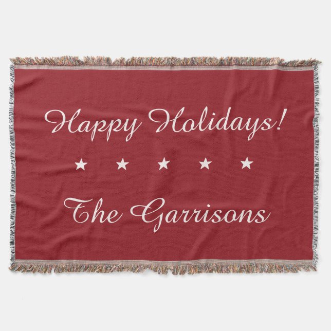 Completely customizable Holidays throw blanket (Front)