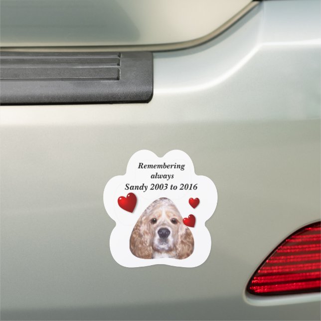 completely edit picture and text pet memory car magnet (In Situ)