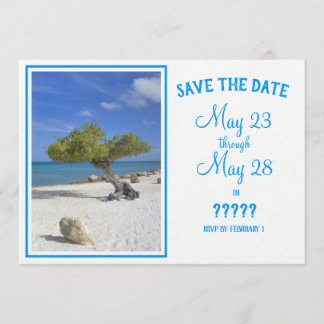 Completely Editable Save the Date Aruba Divi Tree Invitation
