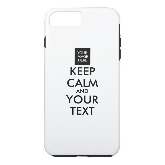 Completely Personalized KEEP CALM and YOUR TEXT Case-Mate iPhone Case (Back)