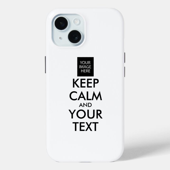 Completely Personalized KEEP CALM and YOUR TEXT Case-Mate iPhone Case (Back)