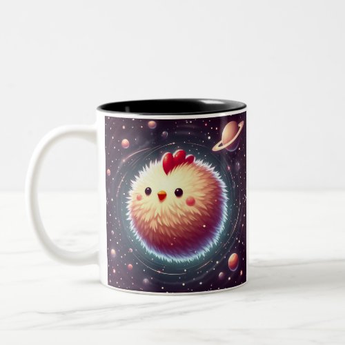 Completely Spherical Chicken Two_Tone Coffee Mug