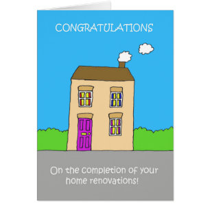 Completion of Your Home Renovations. Cards