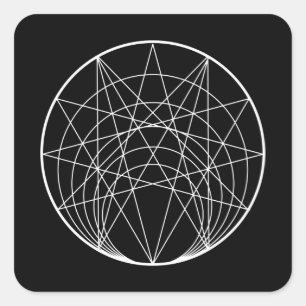 Complex circle sacred geometry square sticker