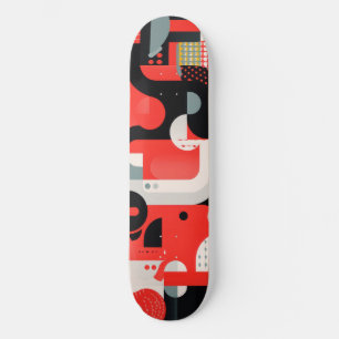 Complex design with shapes and dots skateboard