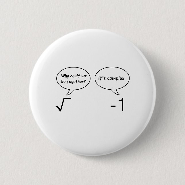 Complex Equations Pinback Button (Front)