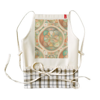 Complex geometric pattern zazzle HEART apron
