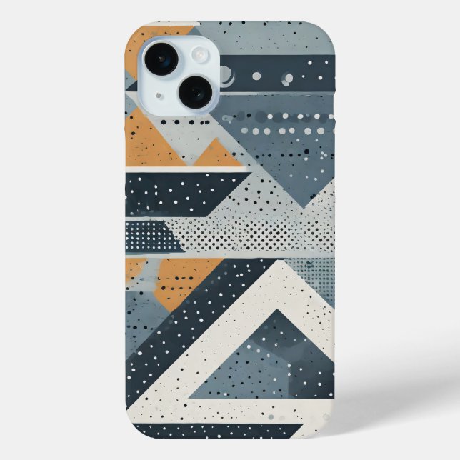 Complex geometric shapes in gray Case-Mate iPhone case (Back)