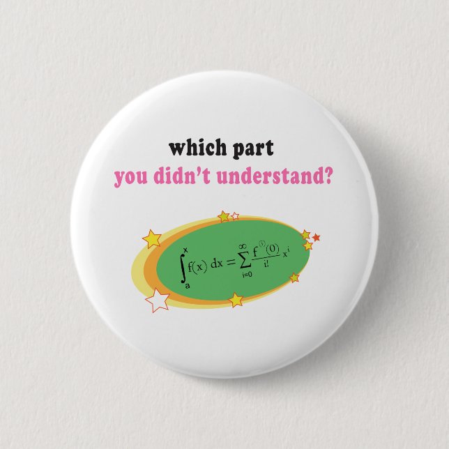 Complex Math Equation Button (Front)