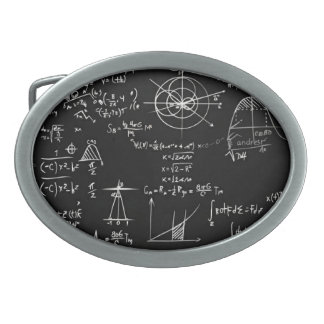 Complex Math & Physics Blackboard Equations Design Belt Buckle