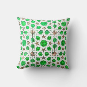 Complex Moroccan Historic Tile Pattern Throw Pillow