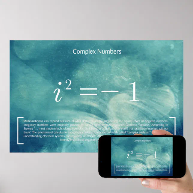 Complex Numbers - Math Poster | Zazzle