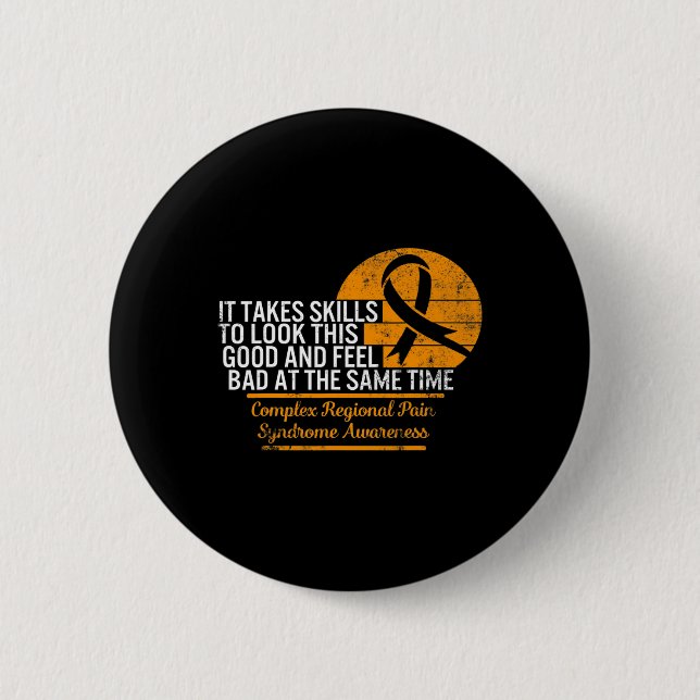 Complex Regional Pain Syndrome Awareness Crps Supp Button (Front)