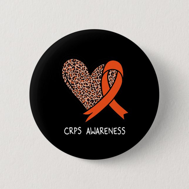 Complex Regional Pain Syndrome CRPS Awareness Oran Button (Front)