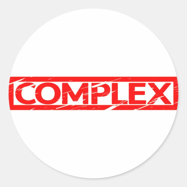 Complex Stamp Classic Round Sticker (Front)
