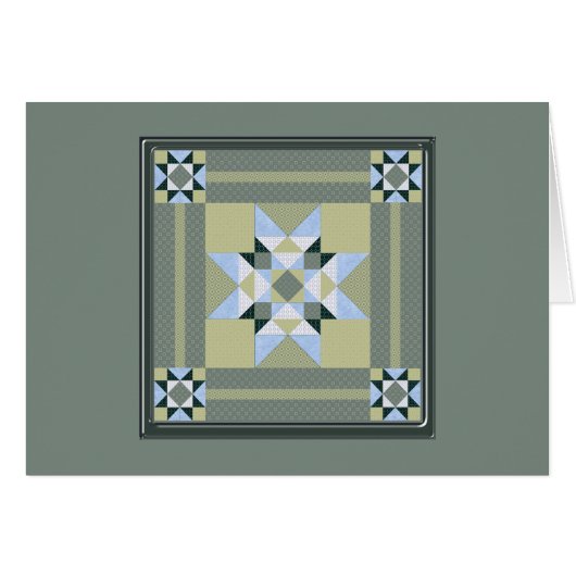 Complex Star Patch in Green & Blue (Front Horizontal)