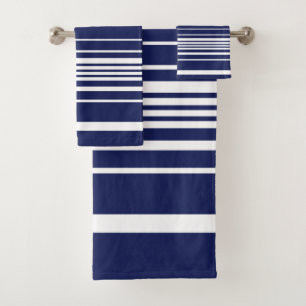 Complex Stripes - Blue Bath Towel Set