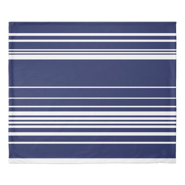 Complex Stripes - Blue Duvet Cover (Front)