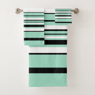 Complex Stripes - Green (Mint) Bath Towel Set